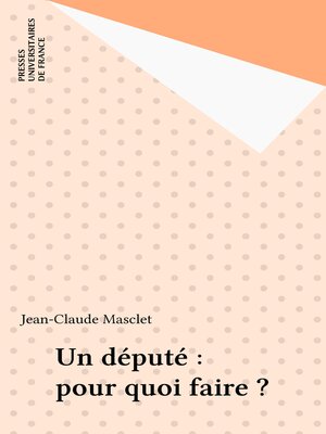 cover image of Un député